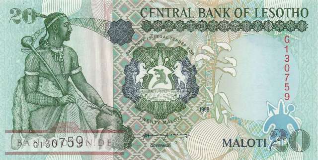 Lesotho - 20  Maloti (#016b_UNC)