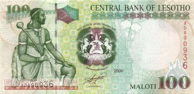 Lesotho - 100  Maloti (#019e_UNC)