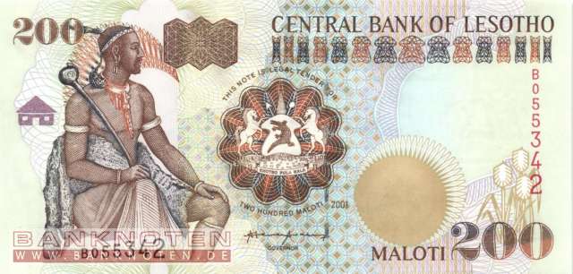 Lesotho - 200  Maloti (#020b_UNC)