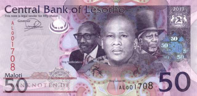 Lesotho - 50  Maloti (#023b_UNC)