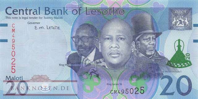 Lesotho - 20  Maloti (#027b_UNC)