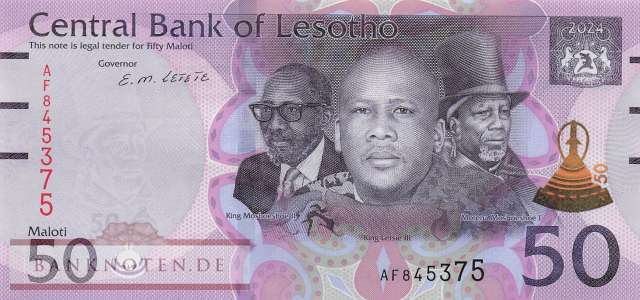 Lesotho - 50  Maloti (#028b_UNC)