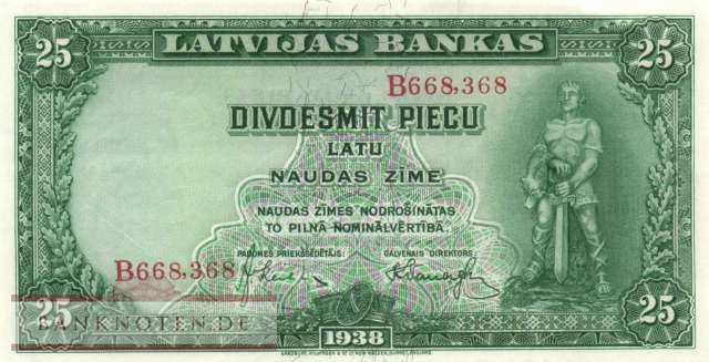 Latvia - 25  Latu (#021a_XF)