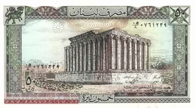 Lebanon - 50  Livres (#065d_UNC)