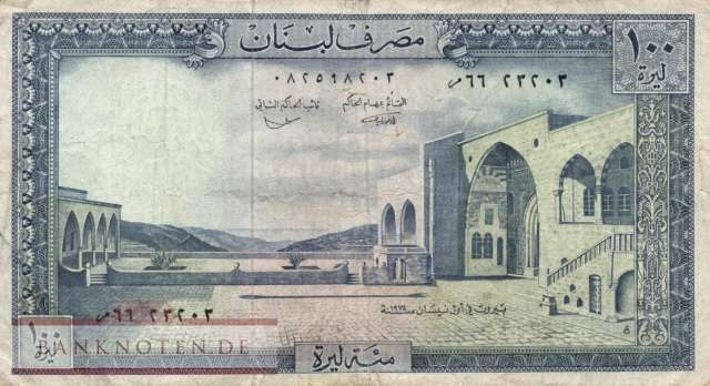 Libanon - 100  Livres (#066b-78_F)