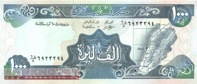 Libanon - 1.000  Livres (#069b-91_UNC)