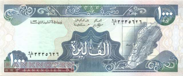Lebanon - 1.000  Livres (#069c_UNC)