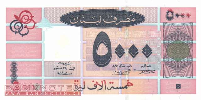 Lebanon - 5.000  Livres (#079_UNC)