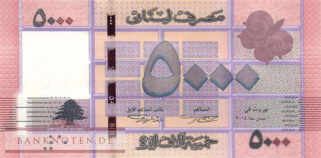 Lebanon - 5.000  Livres (#091b_UNC)