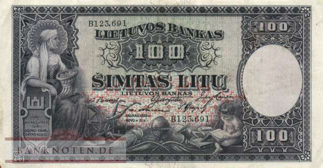 Lituhania - 100  Litu (#025a_VF)