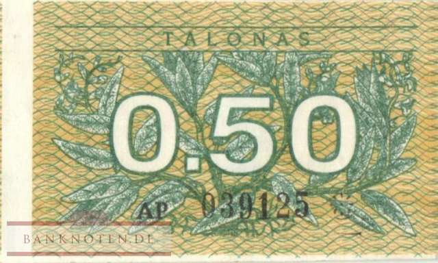 Lituhania - 0,50  Talonas (#031a_UNC)