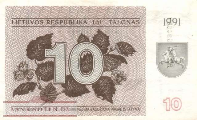 Lituhania - 10  Talonas (#035b_XF)