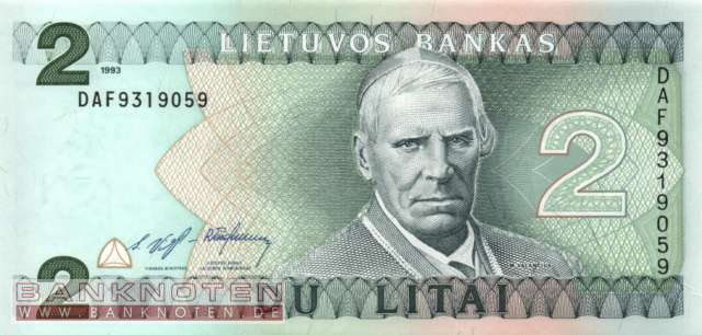 Lituhania - 2  Litas (#054a_UNC)