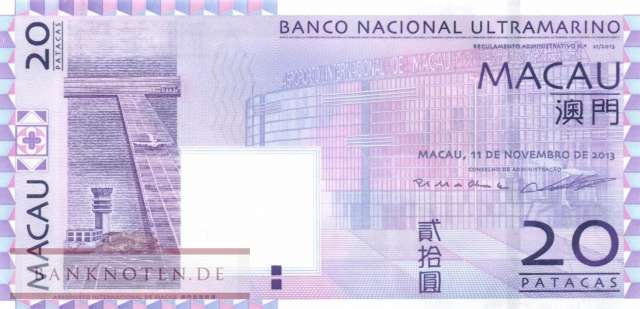 Macao - 20  Patacas (#081c-2_UNC)