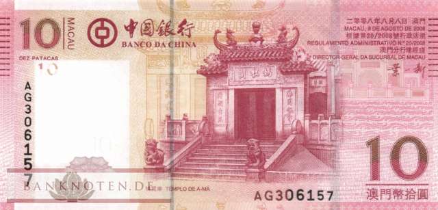 Macao - 10  Patacas (#108a_UNC)