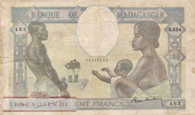Madagascar - 100  Francs (#040-U2_F)