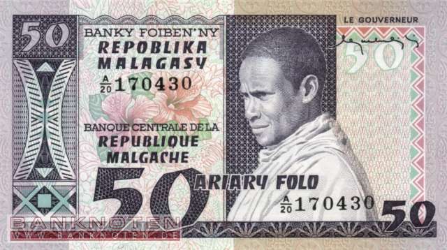 Madagascar - 50  Francs (#062a_UNC)