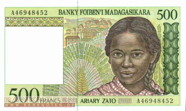 Madagaskar - 500  Francs (#075a_UNC)