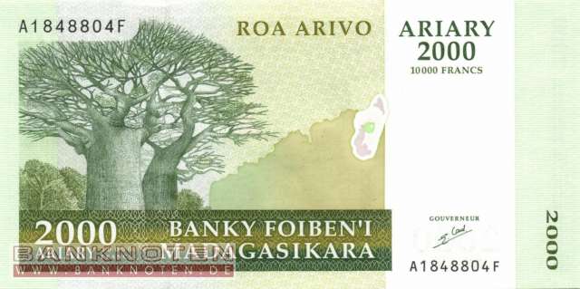 Madagaskar - 2.000  Ariary (#083_UNC)