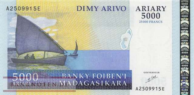 Madagascar - 5.000  Ariary (#084_UNC)