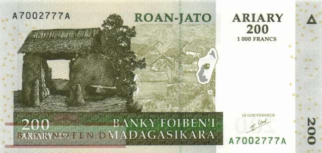 Madagaskar - 200  Ariary (#087a_UNC)