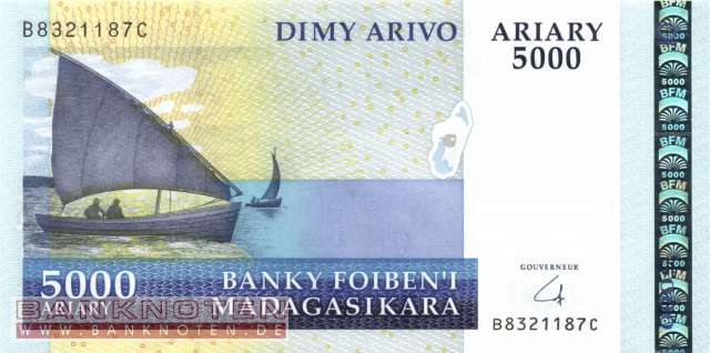 Madagaskar - 5.000  Ariary (#091b_UNC)