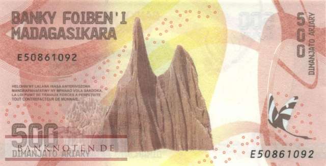 Madagaskar - 500  Ariary (#099_UNC)