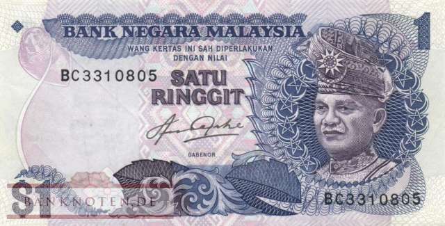 Malaysia - 1  Ringgit (#019_VF)
