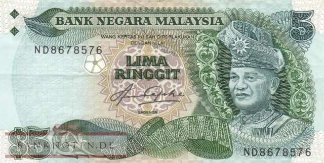 Malaysia - 5  Ringgit (#020_VF)