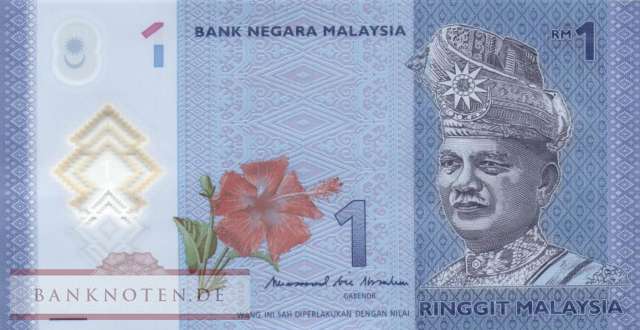 Malaysia - 1  Ringgit - plastic (#051b_UNC)