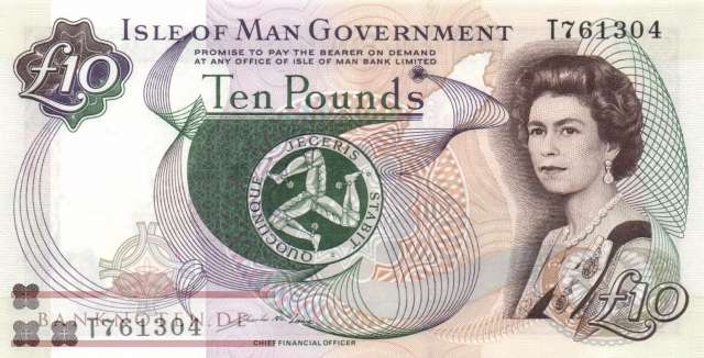 Isle of Man - 10  Pounds (#048Aa_UNC)
