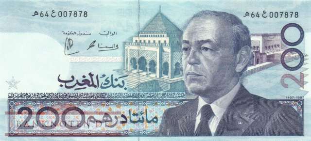 Morocco - 200  Dirhams (#066d_UNC)