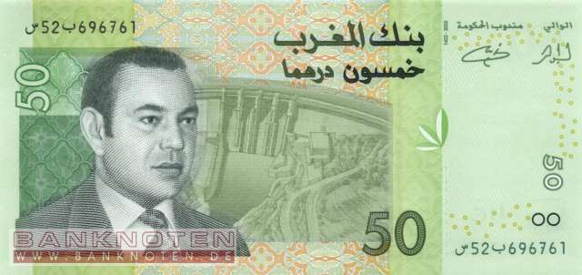 Marokko - 50  Dirhams (#069a_UNC)