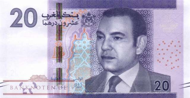 Marokko - 20  Dirhams (#074_UNC)