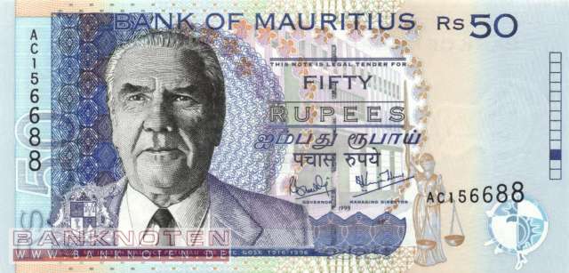 Mauritius - 50  Rupees (#050a_UNC)