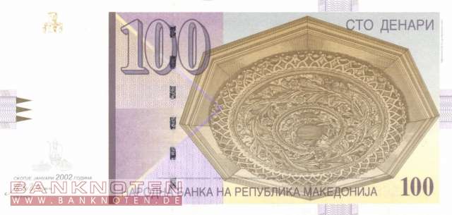 Mazedonien - 100  Denari (#016d_UNC)