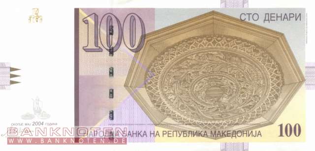 Macedonia - 100  Denari (#016e_UNC)