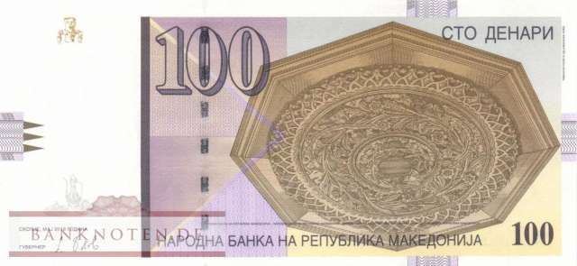 Mazedonien - 100  Denari (#016l_UNC)