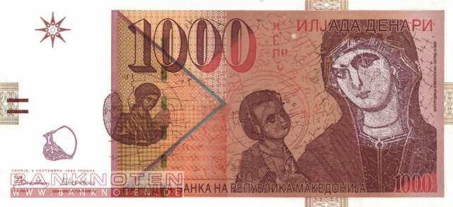 Mazedonien - 1.000  Denari (#018a_UNC)