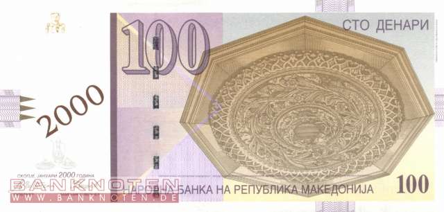 Macedonia - 100  Denari - Millenium (#020_UNC)