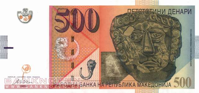 Macedonia - 500  Denari (#021a_UNC)
