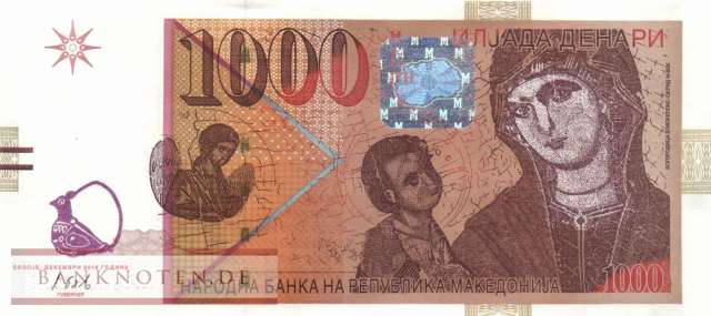 Mazedonien - 1.000  Denari (#022d_UNC)