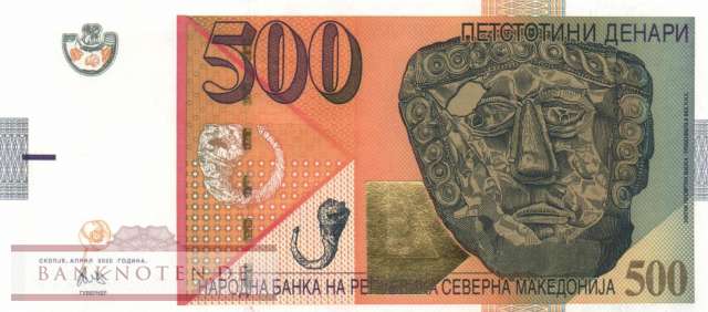 Nordmazedonien - 500  Denari (#031a_UNC)