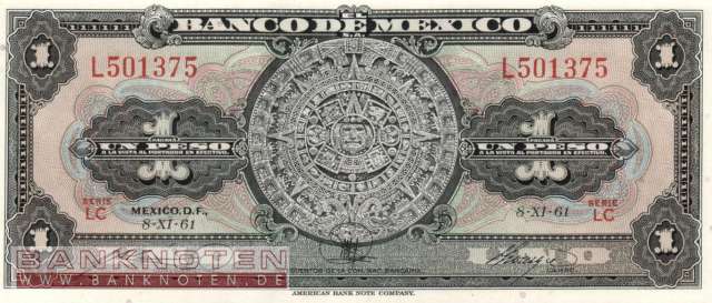 Mexico - 1 Peso (#059h-LC_UNC)