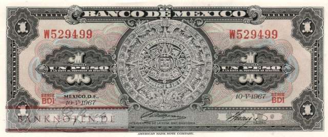 Mexico - 1  Peso (#059j-BDI_UNC)