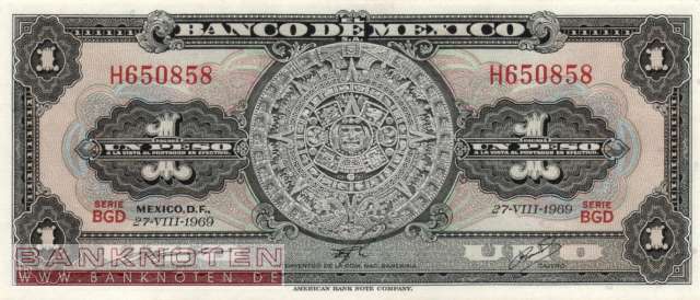 Mexico - 1  Peso (#059k-BGD_UNC)