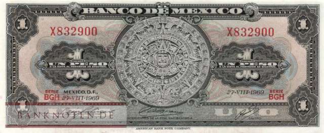 Mexico - 1  Peso (#059k-BGH_UNC)