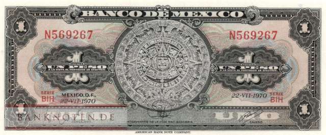 Mexico - 1  Peso (#059l-BIH_XF)