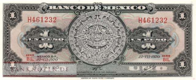 Mexico - 1  Peso (#059l-BIL_UNC)