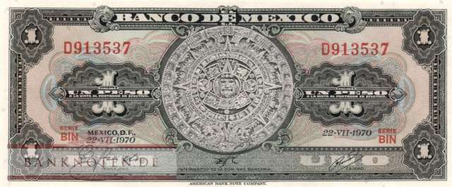 Mexico - 1  Peso (#059l-BIN_UNC)